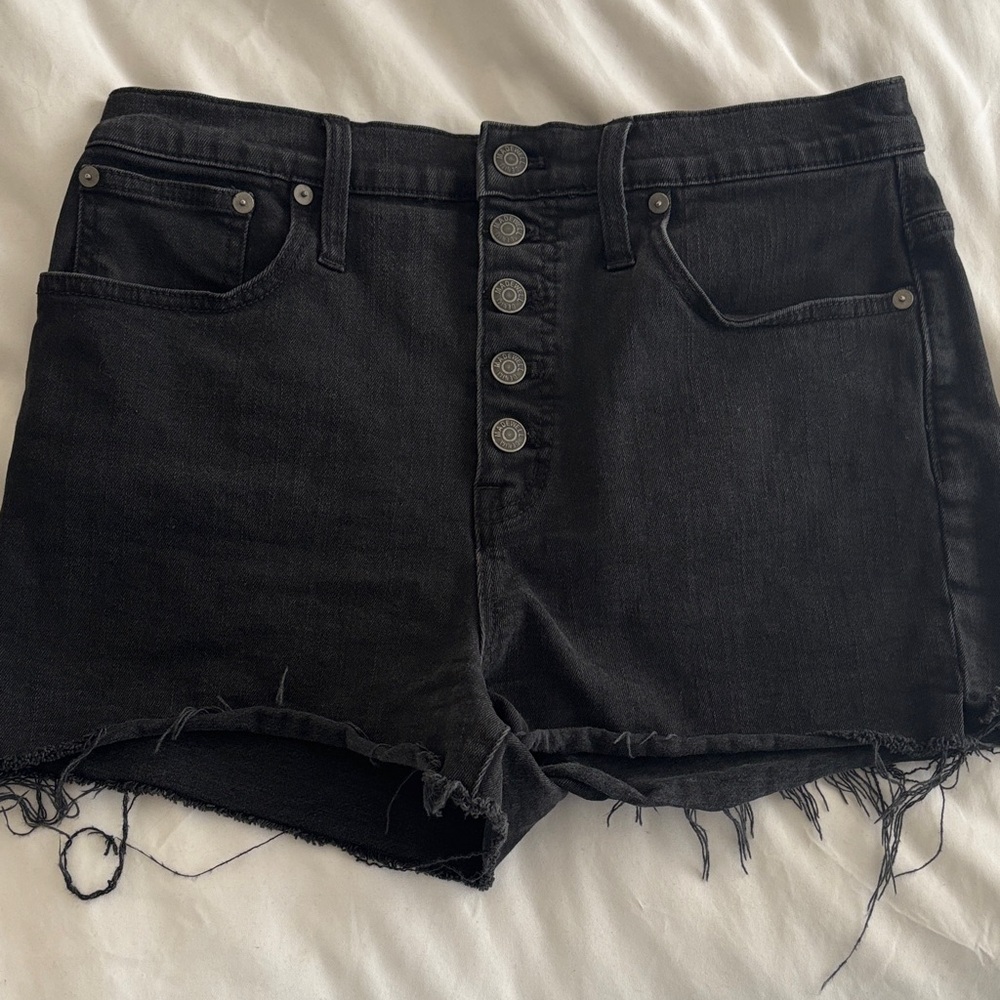 Madewell Black Denim Shorts